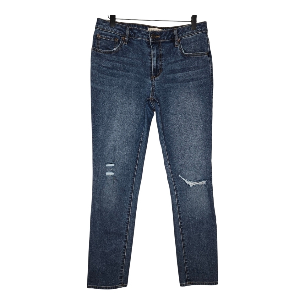 Harper Heritage Womens Mid Rise Distressed Girlfriend Denim Jeans Size 28